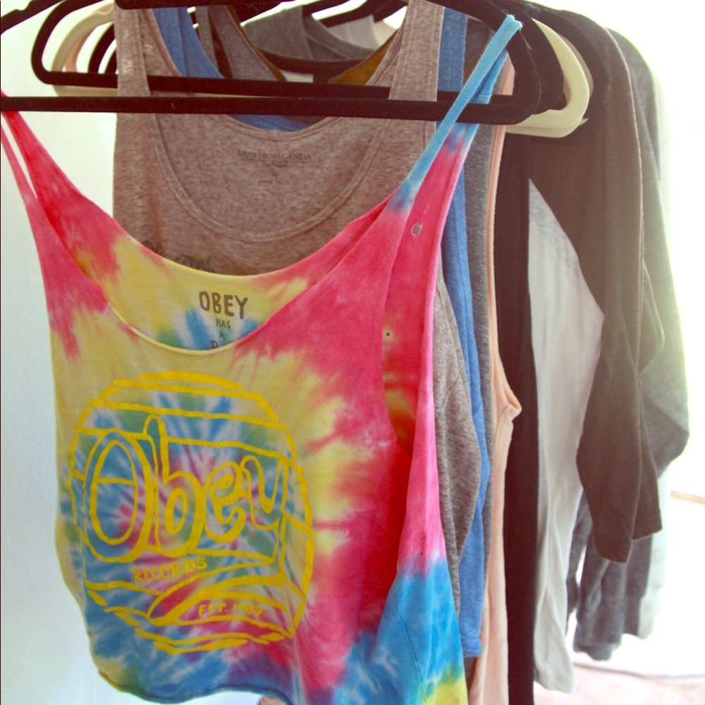Women’s obey top bundle (size small) EUC